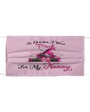 In October I Wear Pink For My Nanny Gnome Breast Cloth face mask thumbnail