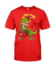 T-rex Kansas City Football Team Fans Classic T-Shirt thumbnail