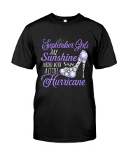 September Girls Are Sunshine Mixed With Hurricane Classic T-Shirt front