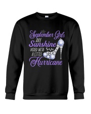 September Girls Are Sunshine Mixed With Hurricane Crewneck Sweatshirt thumbnail
