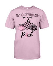 In October We Wear Pink Pumpkin Breast Ribbon Classic T-Shirt thumbnail