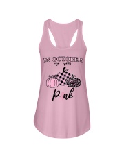In October We Wear Pink Pumpkin Breast Ribbon Ladies Flowy Tank thumbnail