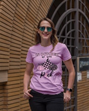 In October We Wear Pink Pumpkin Breast Ribbon Ladies T-Shirt lifestyle-women-crewneck-front-2