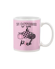 In October We Wear Pink Pumpkin Breast Ribbon Mug thumbnail