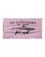 In October We Wear Pink Pumpkin Breast Ribbon Cloth face mask thumbnail