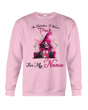 In October I Wear Pink For My Nana Gnome Breast Crewneck Sweatshirt thumbnail