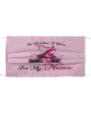 In October I Wear Pink For My Nana Gnome Breast Cloth face mask thumbnail