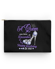 A Queen Was Born In December Happy Birthday Accessory Pouch - Standard back