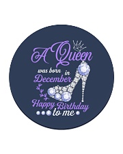A Queen Was Born In December Happy Birthday Circle Coaster thumbnail