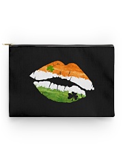 Funny St Patrick's Day Irish Flag Shamrock Lips Accessory Pouch - Standard front