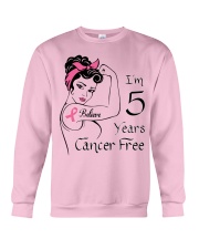 I'm 5 Years Cancer Survivor Breast Cancer Crewneck Sweatshirt thumbnail