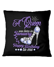 A Queen Was Born In January Happy Birthday to Me Square Pillowcase thumbnail
