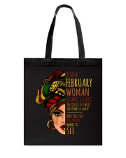 I'm A February Woman I Have 3 Sides Birthday Gift Tote Bag thumbnail