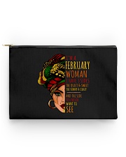 I'm A February Woman I Have 3 Sides Birthday Gift Accessory Pouch - Standard thumbnail