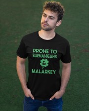 Vintage Prone To Shenanigans And Malarkey Classic T-Shirt apparel-classic-tshirt-lifestyle-front-43