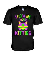 Vintage Show Me Your Kitties Cat Lovers - Unisex V-Neck T-Shirt thumbnail
