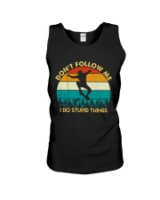 Don't Follow Me - I Do Stupid Things Unisex Tank thumbnail