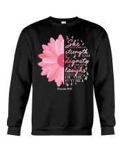 Breast Cancer Awareness Religious Pink Ribbon Crewneck Sweatshirt thumbnail