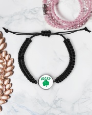 Lucky Shamrock - St Patrick's Day Accessories Cord Circle Bracelet aos-bracelet-cord-front-lifestyle-1