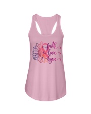Faith Hope Love Daisy Flower Breast Cancer Ladies Flowy Tank thumbnail