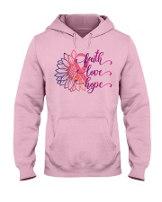 Faith Hope Love Daisy Flower Breast Cancer Hooded Sweatshirt thumbnail