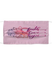 Faith Hope Love Daisy Flower Breast Cancer Cloth face mask thumbnail