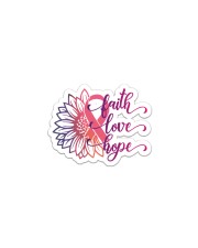 Faith Hope Love Daisy Flower Breast Cancer Sticker - Single (Vertical) thumbnail