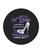 A Queen Was Born In September Happy Birthday to Me Circle Coaster thumbnail