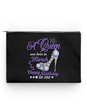 A Queen Was Born In March Happy Birthday to Me Accessory Pouch - Standard back