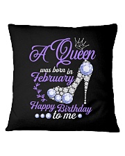 A Queen Was Born In February Happy Birthday Square Pillowcase thumbnail
