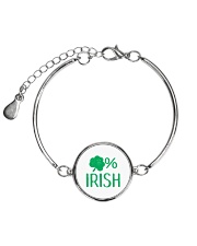 Lucky Irish Green Shamrock St Patrick's Day Metallic Circle Bracelet thumbnail