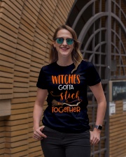 Witches Gotta Stick Together Halloween Ladies T-Shirt lifestyle-women-crewneck-front-2