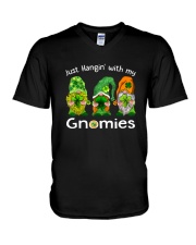 Just Hanging With My Gnomies Irish Green Shamrock V-Neck T-Shirt thumbnail