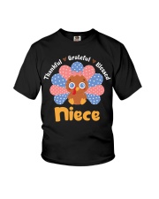 Thankful Grateful Blessed Niece Turkey Youth T-Shirt front