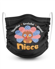 Thankful Grateful Blessed Niece Turkey 2 Layer Kids Face Mask - Single thumbnail