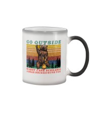 Go Outside A Bear Drinks With You Funny Beer Gift Color Changing Mug thumbnail
