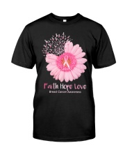 Faith Hope Love Breast Cancer Pink Daisy Flower Classic T-Shirt thumbnail