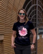 Faith Hope Love Breast Cancer Pink Daisy Flower Ladies T-Shirt lifestyle-women-crewneck-front-2
