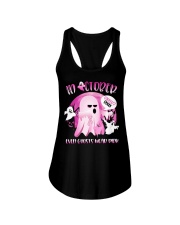 In October Even Ghosts Wear Boo Halloween Breast Ladies Flowy Tank thumbnail