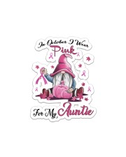 In October I Wear Pink For My Auntie Sticker - Single (Vertical) thumbnail