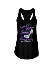 A Queen Was Born In June Happy Birthday to Me Ladies Flowy Tank thumbnail