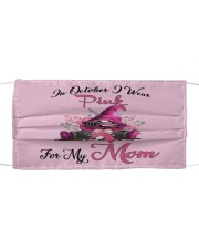 In October I Wear Pink For My Mom Gnome Breast Cloth face mask thumbnail