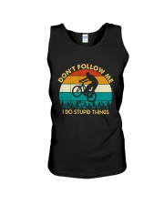Don't Follow Me - I Do Stupid Things Unisex Tank thumbnail