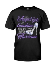 August Girls Are Sunshine Mixed With Hurricane Classic T-Shirt front