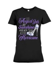 August Girls Are Sunshine Mixed With Hurricane Premium Fit Ladies Tee thumbnail