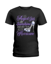 August Girls Are Sunshine Mixed With Hurricane Ladies T-Shirt thumbnail