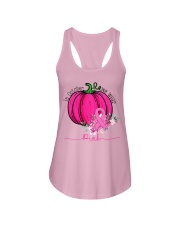 In October We Wear Pink Pumpkin Ribbon Breast Ladies Flowy Tank thumbnail