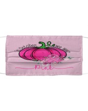 In October We Wear Pink Pumpkin Ribbon Breast Cloth face mask thumbnail