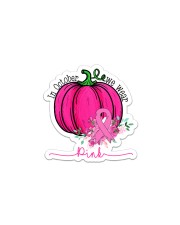 In October We Wear Pink Pumpkin Ribbon Breast Sticker - Single (Vertical) thumbnail