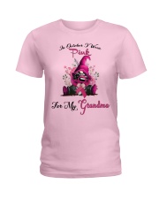In October I Wear Pink For My Grandma Gnome Ladies T-Shirt front